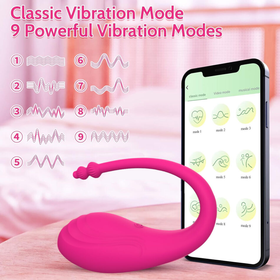 vibrador con control por app 9 modos – clítoris y punto g