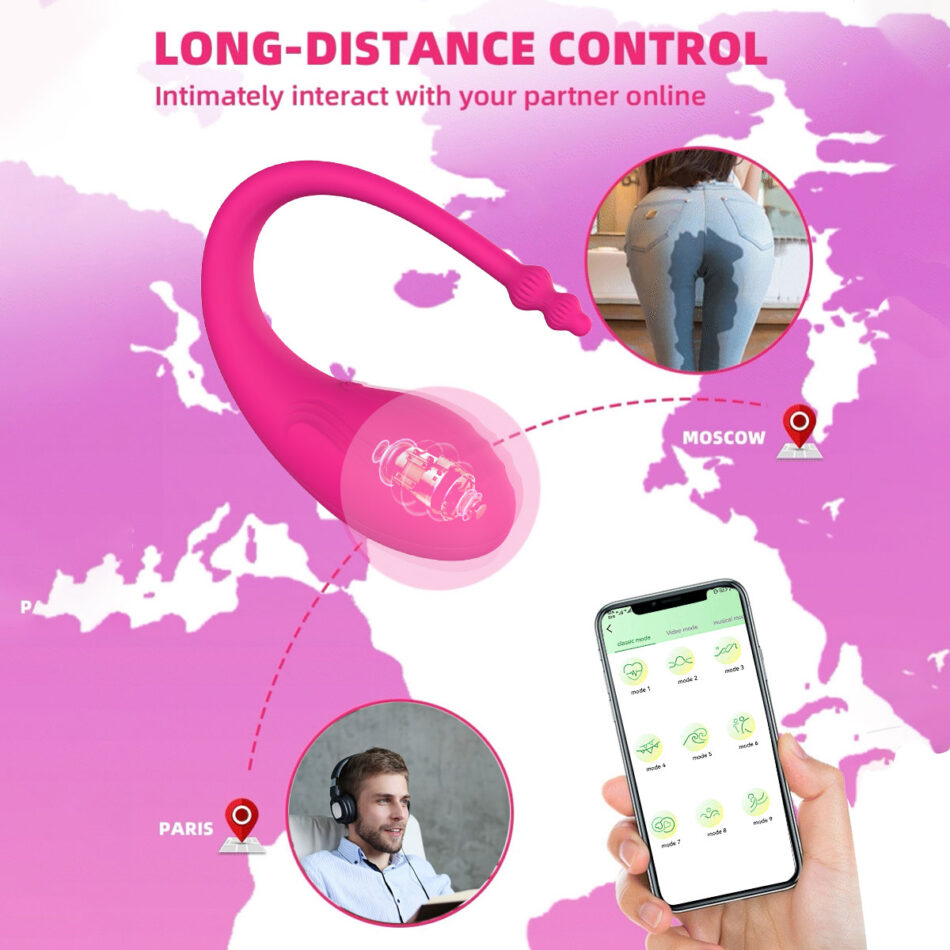 vibrador con control por app 9 modos – clítoris y punto g