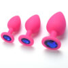 plug anal de silicona suave con joya – tamaño m