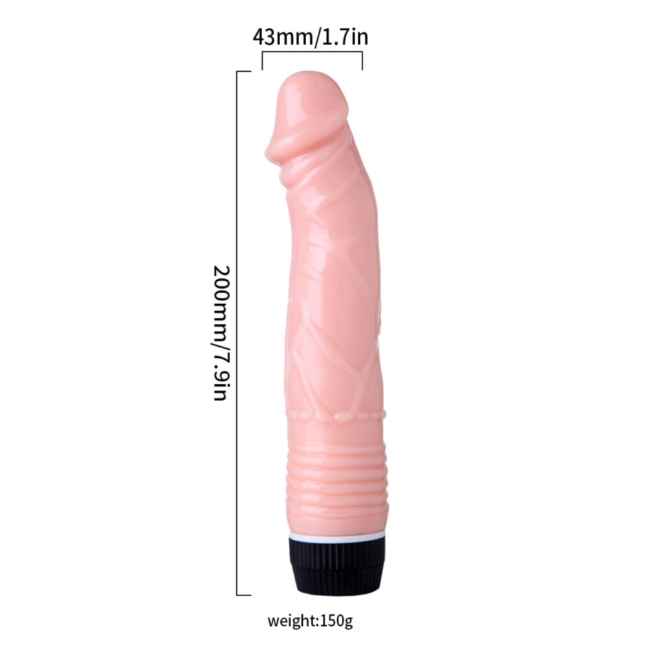 vibrador realista jelly 20 cm multivelocidad