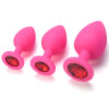plug anal de silicona suave con joya – tamaño m