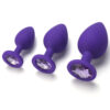 plug anal de silicona suave con joya – tamaño m