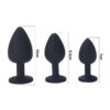 plug anal de silicona suave con joya – tamaño m
