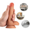 dildo realista con ventosa de 16 cm y testículos