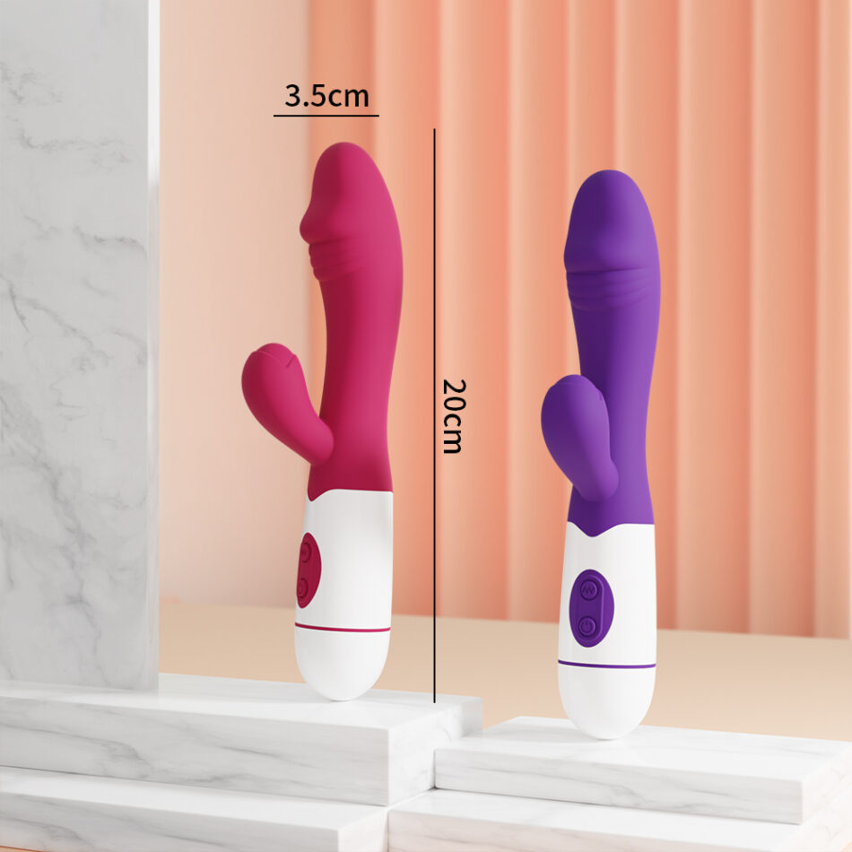 vibrador conejito punto g y clítoris con 10 frecuencias
