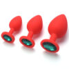 plug anal de silicona suave con joya – tamaño m