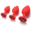 plug anal de silicona suave con joya – tamaño m