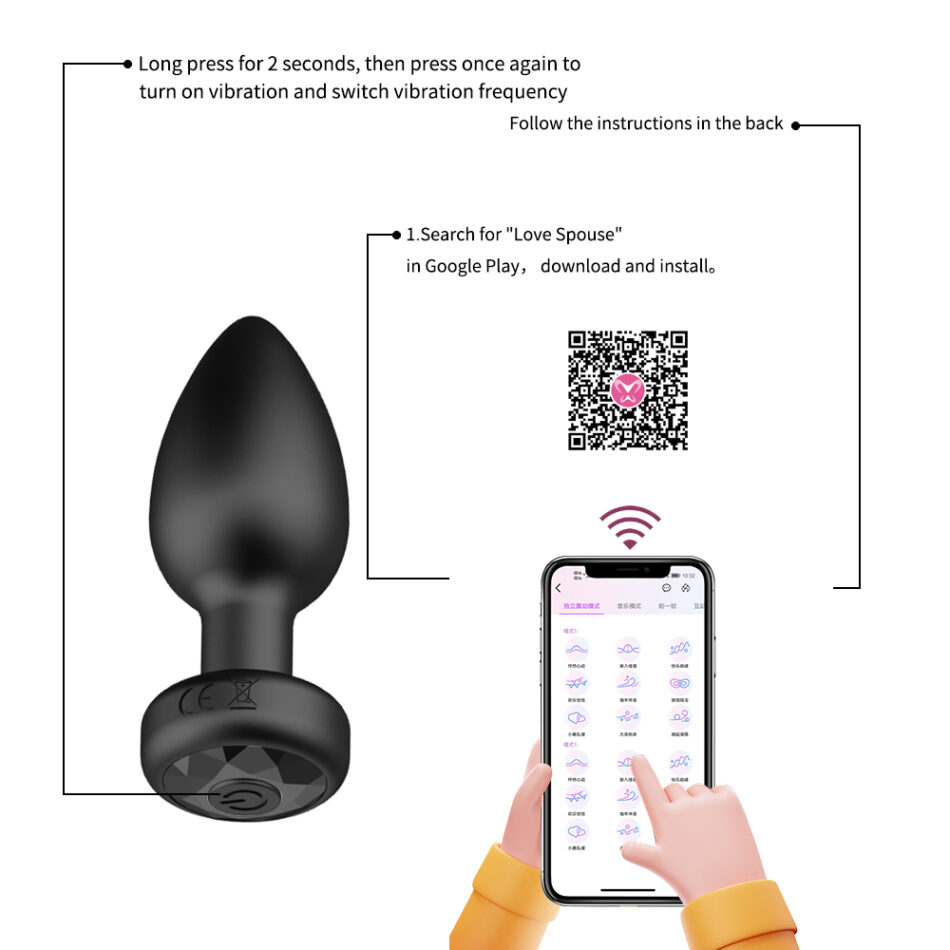 plug anal vibrador con control por app
