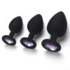 plug anal de silicona suave con joya – tamaño m