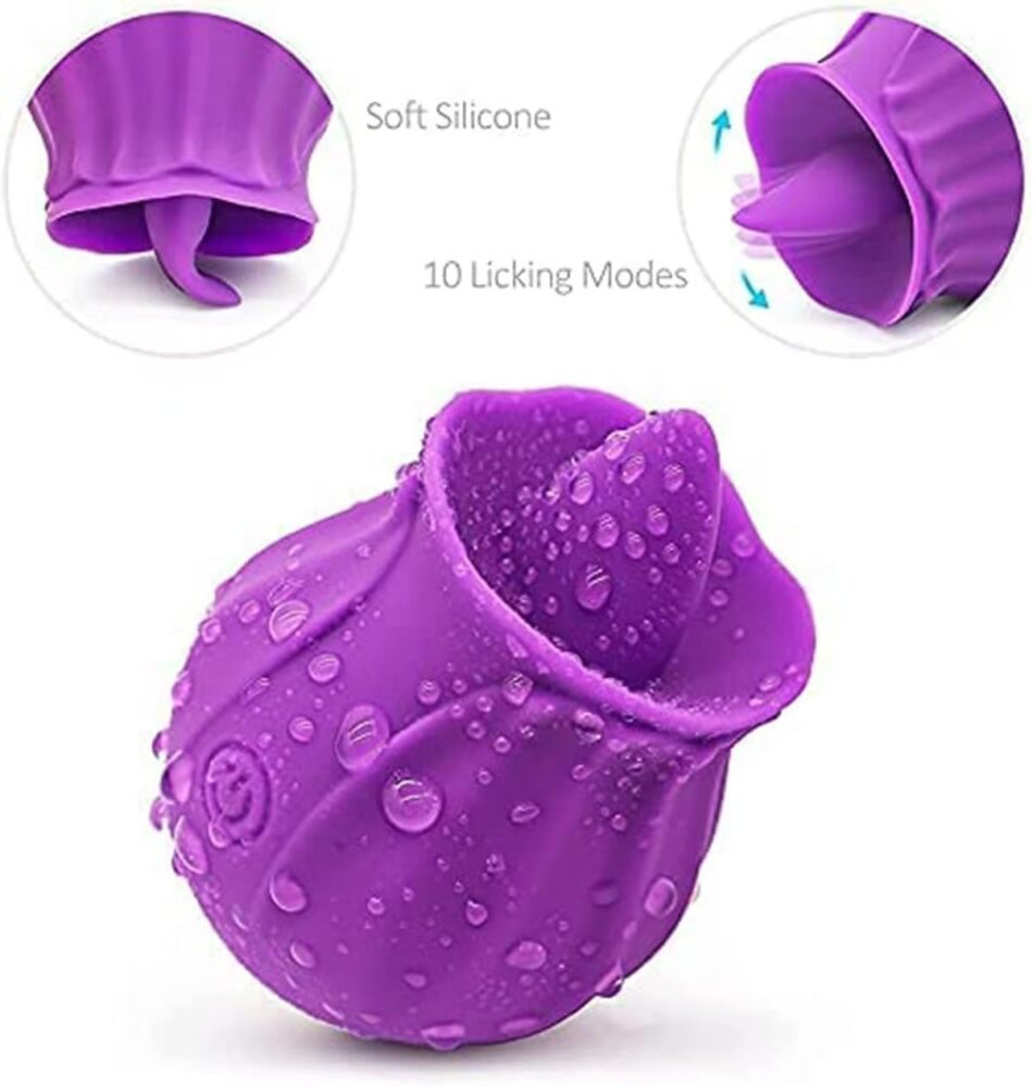 vibrador lengua rosa con 10 modos – estimulación de clítoris