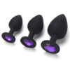 plug anal de silicona suave con joya – tamaño m