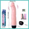 vibrador realista jelly 20 cm multivelocidad