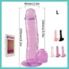 dildo realista con ventosa de 20,5 cm – tpe suave