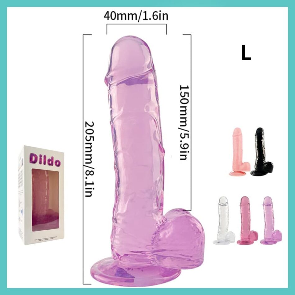 dildo realista con ventosa de 20,5 cm – tpe suave