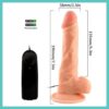 consolador realista vibrador con control remoto – 19 cm