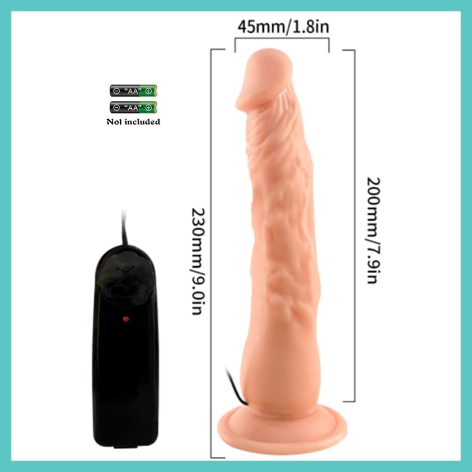 consolador realista vibrador con control remoto – 23 cm