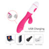 vibrador conejito punto g y clítoris con 10 frecuencias usb