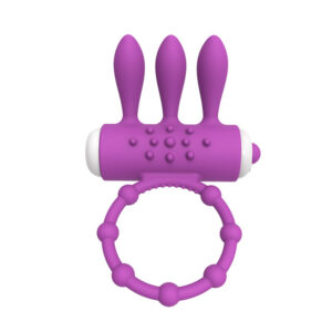 anillo vibrador retardante con estimulación triple