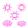 set de 5 anillos texturizados de silicona reutilizables