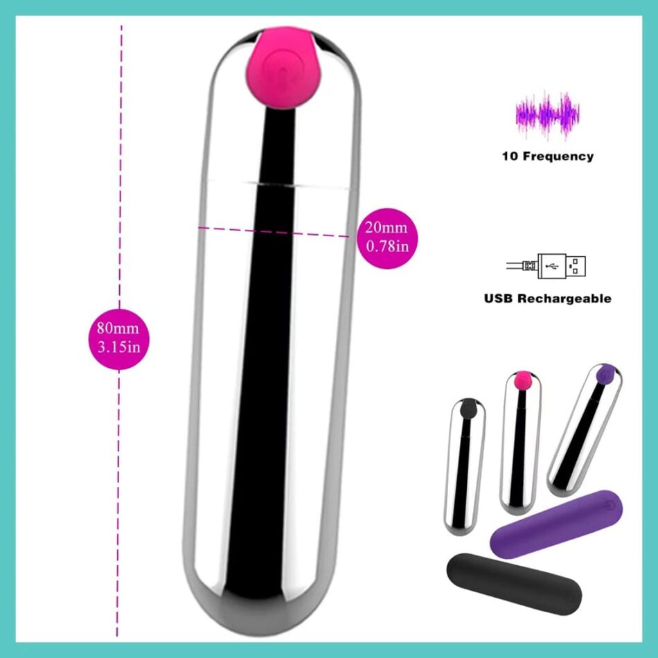 bala vibradora recargable ps – 10 frecuencias
