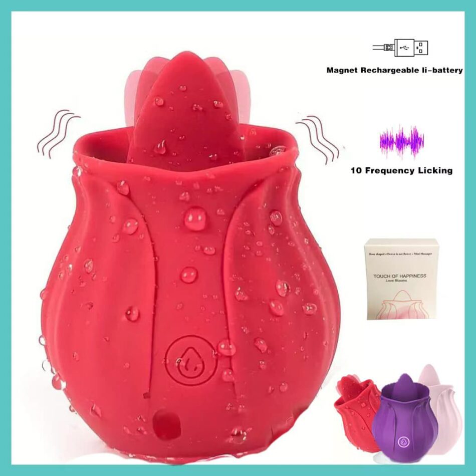 vibrador lengua rosa con 10 modos – estimulación de clítoris
