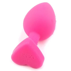 plug anal de silicona con base corazón