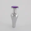 plug anal metálico mediano con joya – estimulación y masaje prostático