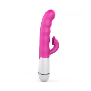 vibrador amir de silicona rosa con 16 modos