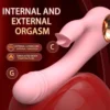 vibrador amir de silicona rosa con 16 modos