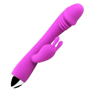 vibrador amir de silicona rosa con 16 modos
