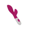 vibrador amir de silicona rosa con 16 modos