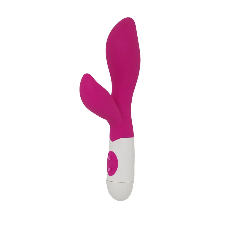 vibrador amir de silicona rosa con 16 modos