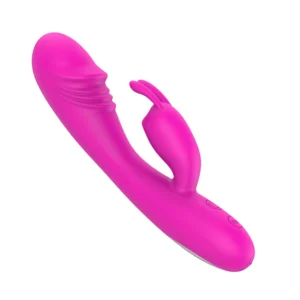vibrador amir de silicona rosa con 16 modos