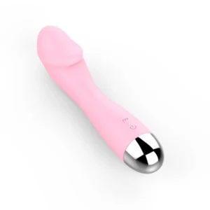 vibrador amir de silicona rosa con 16 modos