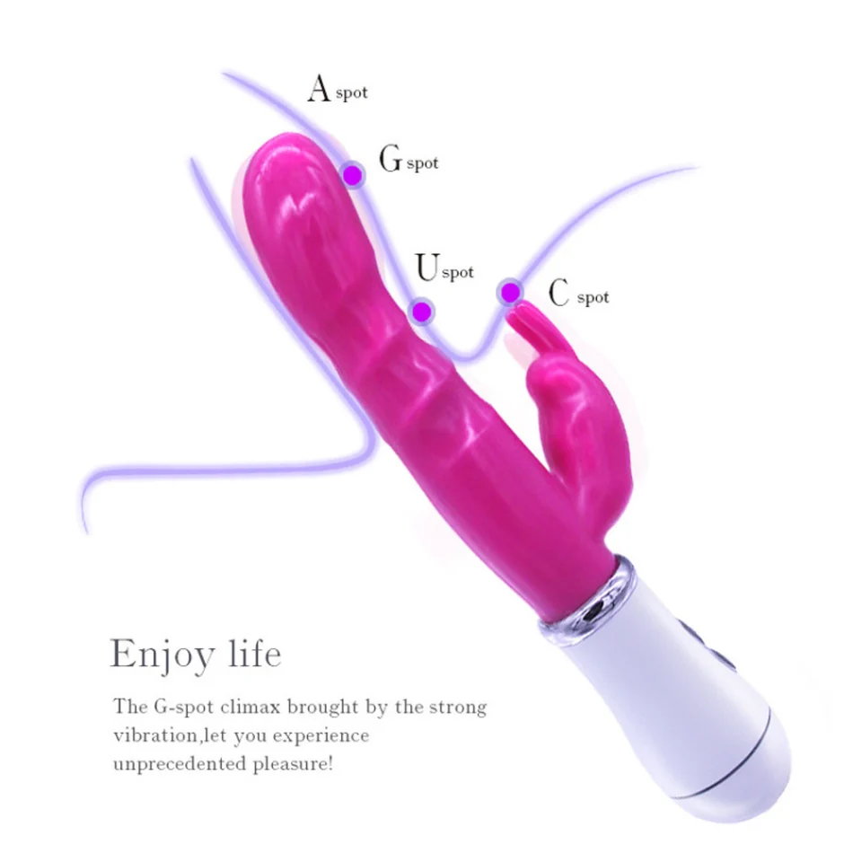 vibrador amir de silicona rosa con 16 modos