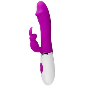 vibrador amir de silicona rosa con 16 modos
