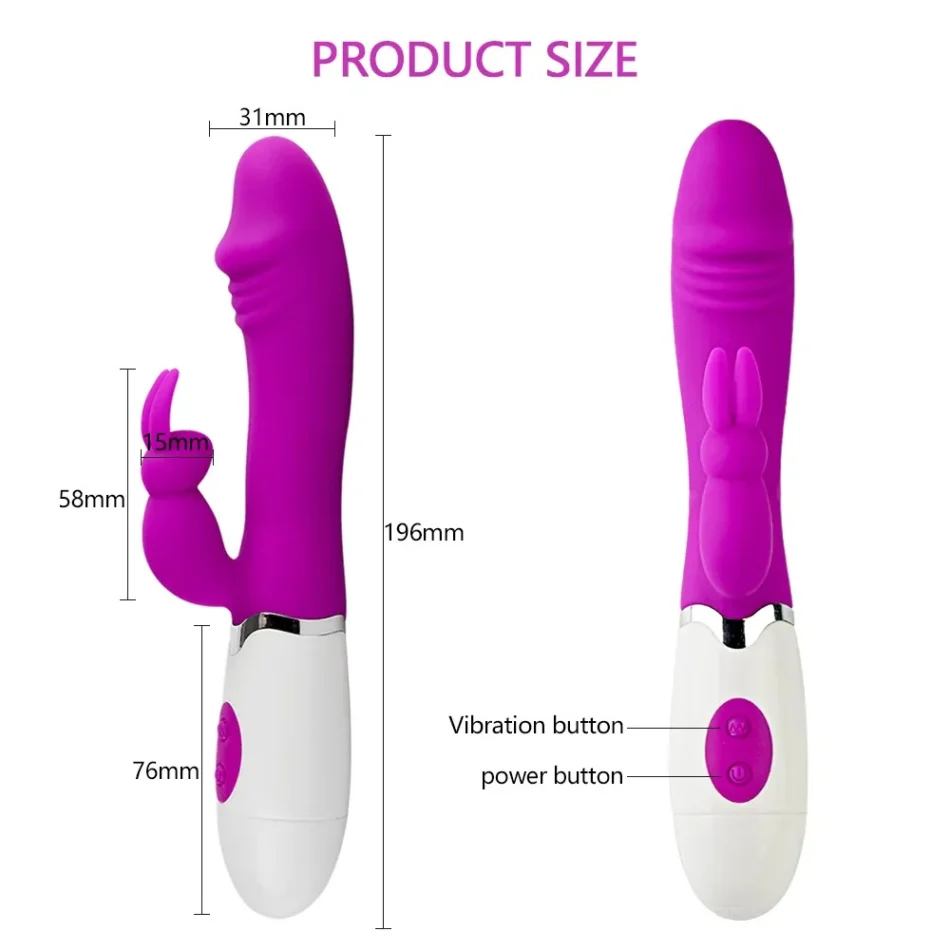 vibrador amir de silicona rosa con 16 modos