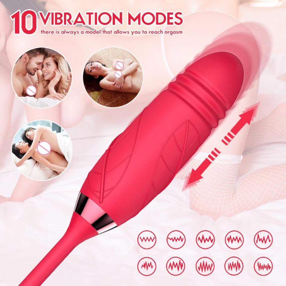 vibrador amir de silicona rosa con 16 modos