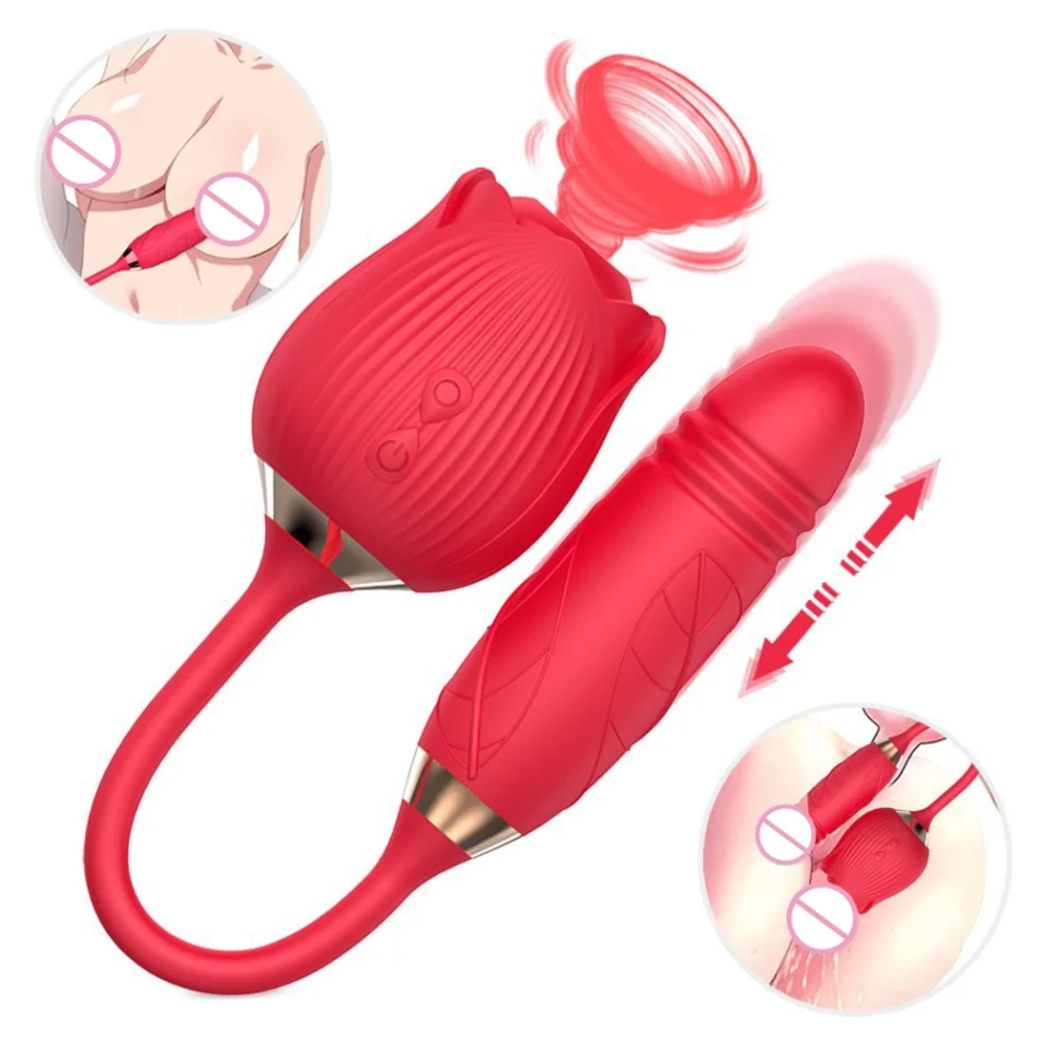 vibrador amir de silicona rosa con 16 modos