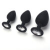 plug anal de silicona suave con joya – tamaño m