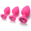 plug anal de silicona suave con joya – tamaño m