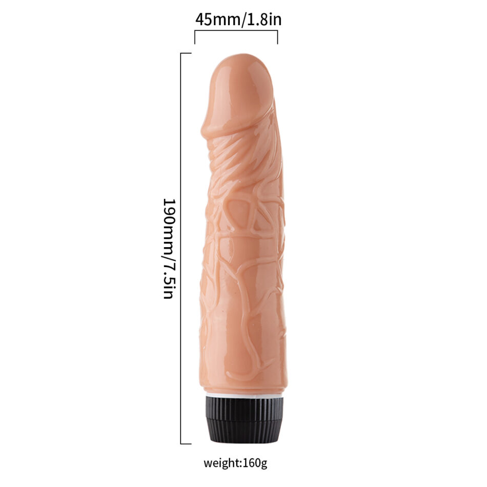 vibrador realista multivelocidad 19 cm