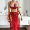 body teddy de encaje sexy transparente con bordado – tallas l y xl