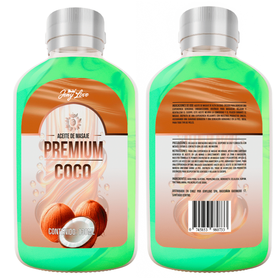 aceite de masajes Íntimo premium aroma a caramelo 130 ml