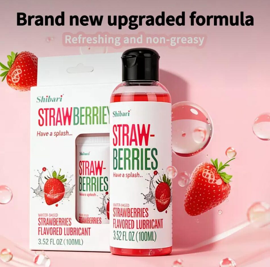 pack 1 lubricante aroma frutilla 100 ml + 1 aceite 130 ml aroma chocolate