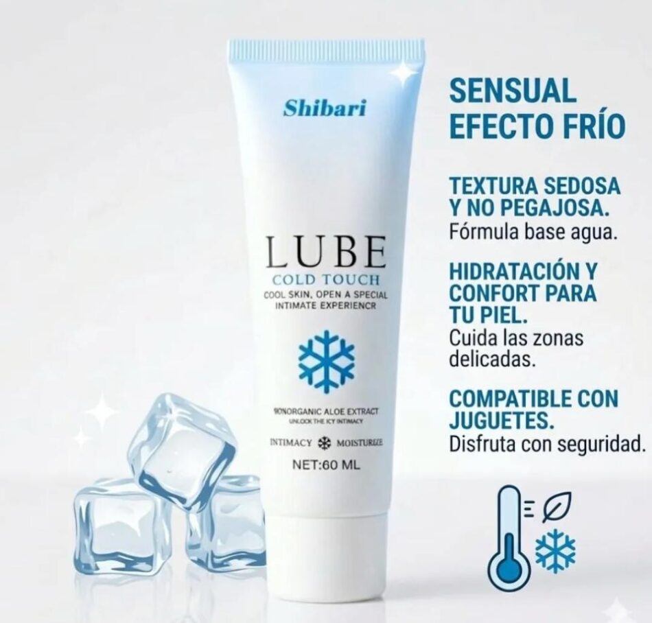 lubricante efecto frio excitante 90% organico 60 ml de aloe vera