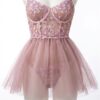 baby doll encaje rosado floral