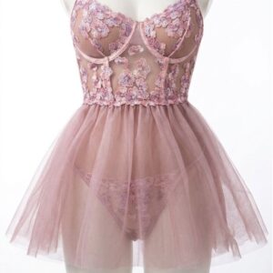 baby doll encaje rosado floral