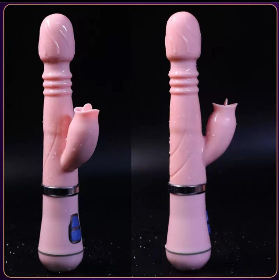 vibrador estimulador dual con 12 modos de vibración y empuje (recargable usb)