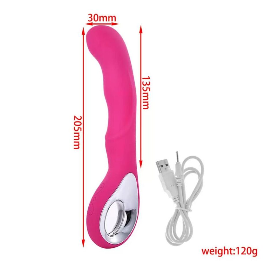 vibrador ergonómico recargable usb (10 frecuencias de vibración)